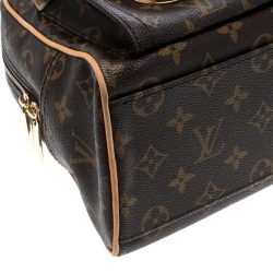 Pre Owned Louis Vuitton Monogram Canvas and Leather Manhattan PM Bag