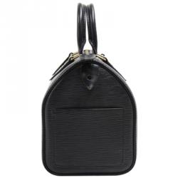 Pre Owned Louis Vuitton Noir Epi Leather Speedy 30 Bag