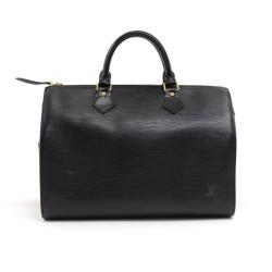 Pre Owned Louis Vuitton Noir Epi Leather Speedy 30 Bag
