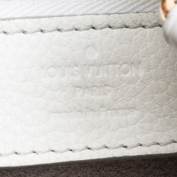 Pre Owned Louis Vuitton White Monogram Mahina Leather XL Bag