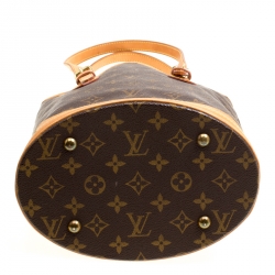 Pre Owned Louis Vuitton Monogram Canvas Petit Bucket Bag