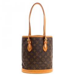 Pre Owned Louis Vuitton Monogram Canvas Petit Bucket Bag