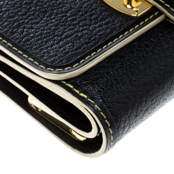Pre Owned Louis Vuitton Black Suhali Leather Le Somptueux Wallet