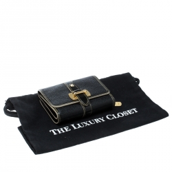 Pre Owned Louis Vuitton Black Suhali Leather Le Somptueux Wallet