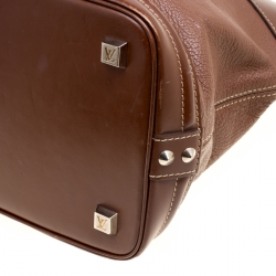 Pre Owned Louis Vuitton Brown Suhali Leather Lockit MM Bag