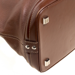 Pre Owned Louis Vuitton Brown Suhali Leather Lockit MM Bag
