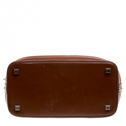 Pre Owned Louis Vuitton Brown Suhali Leather Lockit MM Bag