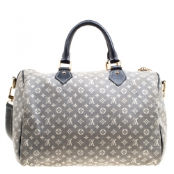 Pre Owned Louis Vuitton Encre Monogram Idylle Speedy Bandouliere 30 Bag