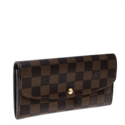 Louis Vuitton Damier Ebene Emilie Continental Flap Wallet
