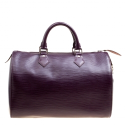Pre Owned Louis Vuitton Cassis Epi Leather Speedy 30