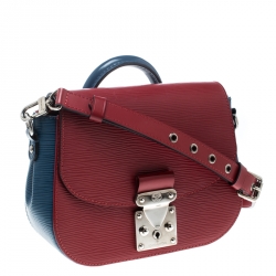 Louis Vuitton Red/Blue Epi Leather Eden PM Bag