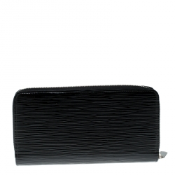 مملوكة مسبقًا محفظة لوي فيتون بسحاب جلد إيبي إلكتريك سوداء