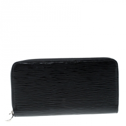 Pre Owned Louis Vuitton Black Electric Epi Leather Zippy Wallet