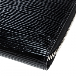 مملوكة مسبقًا محفظة لوي فيتون بسحاب جلد إيبي إلكتريك سوداء