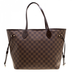 Louis Vuitton Damier Ebene Canvas Neverfull MM Bag