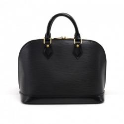 Pre Owned Louis Vuitton Noir Epi Leather Alma PM Bag