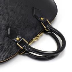 Pre Owned Louis Vuitton Noir Epi Leather Alma PM Bag