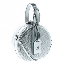 م ملوكة مسبقًا Louis Vuitton Silver Epi Leather Petite Boite Chapeau Bag