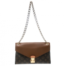 Louis Vuitton Monogram Pallas Chain Bag Brown Cloth ref.584852