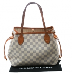 Louis Vuitton Damier Azur Canvas Neverfull PM Bag