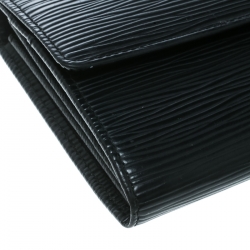 Louis Vuitton Black Epi Leather Sarah Continental Wallet