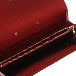 Louis Vuitton Red Monogram Canvas and Leather Pallas Wallet