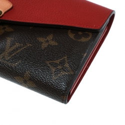 Louis Vuitton Red Monogram Canvas and Leather Pallas Wallet