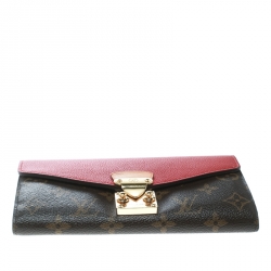 Louis Vuitton Red Monogram Canvas and Leather Pallas Wallet