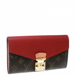 Louis Vuitton Red Monogram Canvas and Leather Pallas Wallet
