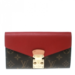 Louis Vuitton Red Monogram Canvas and Leather Pallas Wallet