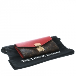 Louis Vuitton Red Monogram Canvas and Leather Pallas Wallet