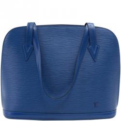 LOUIS VUITTON Epi Lussac Shoulder Bag Toledo Blue LV VI0965