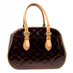 Pre Owned Louis Vuitton Amarante Monogram Vernis Summit Drive Bag