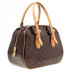 Pre Owned Louis Vuitton Amarante Monogram Vernis Summit Drive Bag