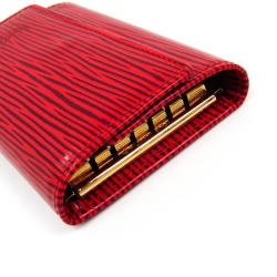 Pre Owned حافظة مفاتيح لوي فيتون ملتيسليس جلد إيبي كاستيليان حمراء