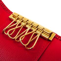 Pre Owned حافظة مفاتيح لوي فيتون ملتيسليس جلد إيبي كاستيليان حمراء