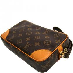 LOUIS VUITTON Monogram Canvas Marly Dragonne PM Clutch Bag E4036