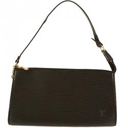 Pre Owned Louis Vuitton Noir Epi Leather Pochette Accessoires 24 Bag