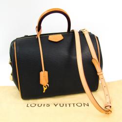 Pre Owned حقيبة لوي فيتون دوك جلد أيبي سوداء PM