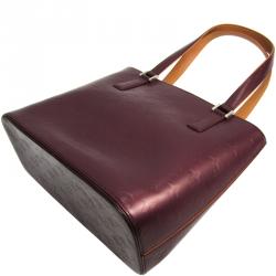 Pre Owned Louis Vuitton Purple Monogram Mat Stockton Bag