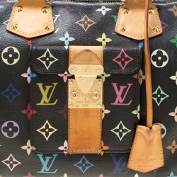 Pre Owned Louis Vuitton Black Multicolor Monogram Canvas Speedy 30