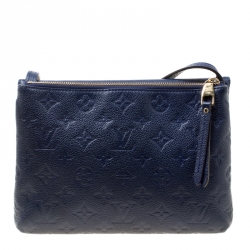 Pre Owned Louis Vuitton Celeste Monogram Empreinte Leather Twinset Bag