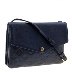 Pre Owned Louis Vuitton Celeste Monogram Empreinte Leather Twinset Bag