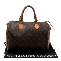 مملوكة مسبقًا حقيبة لوي فيتون سبيدي جلد وكانفاس مونوغرامية 30