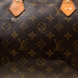 مملوكة مسبقًا حقيبة لوي فيتون سبيدي جلد وكانفاس مونوغرامية 30