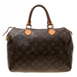 مملوكة مسبقًا حقيبة لوي فيتون سبيدي جلد وكانفاس مونوغرامية 30