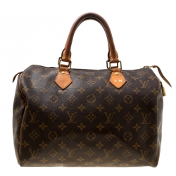 مملوكة مسبقًا حقيبة لوي فيتون سبيدي جلد وكانفاس مونوغرامية 30