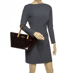 Pre Owned حقيبة لوي فيتون بلفو فيرنيه مونوغرامية عنابية PM