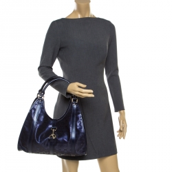 Pre Owned Gucci Purple GG Coated Canvas Medium Joy Shoulder Bag