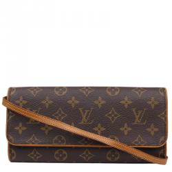 Pre Owned Louis Vuitton Monogram Canvas Pochette Twin GM Bag